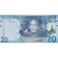 (006) ** PNew (PN27a) Lesotho - 20 Maloti (2021)